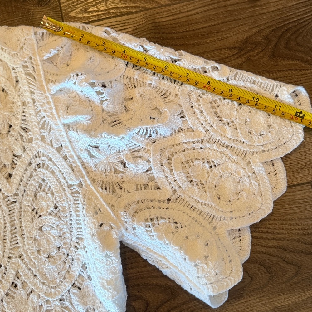 Solitaire Ivory Crochet Pattern sweater - Picture 8 of 10